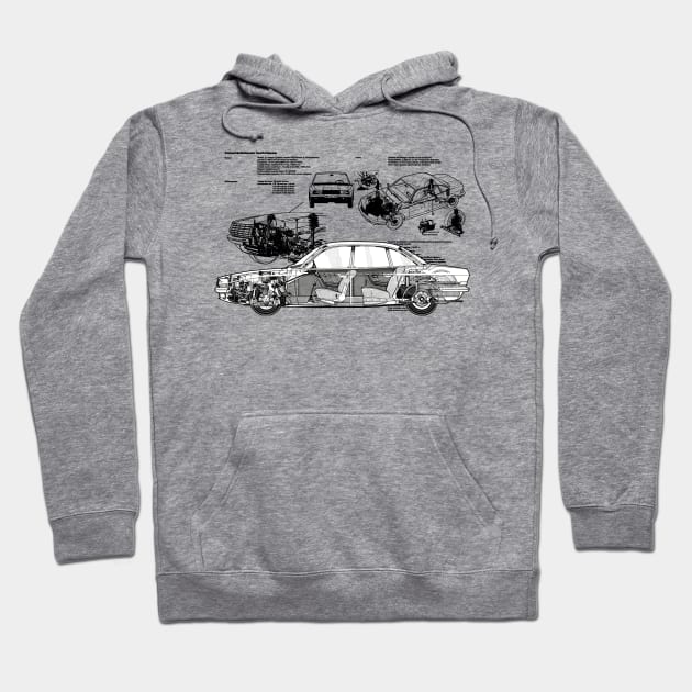 NSU RO80 - cutaway Hoodie by Throwback Motors